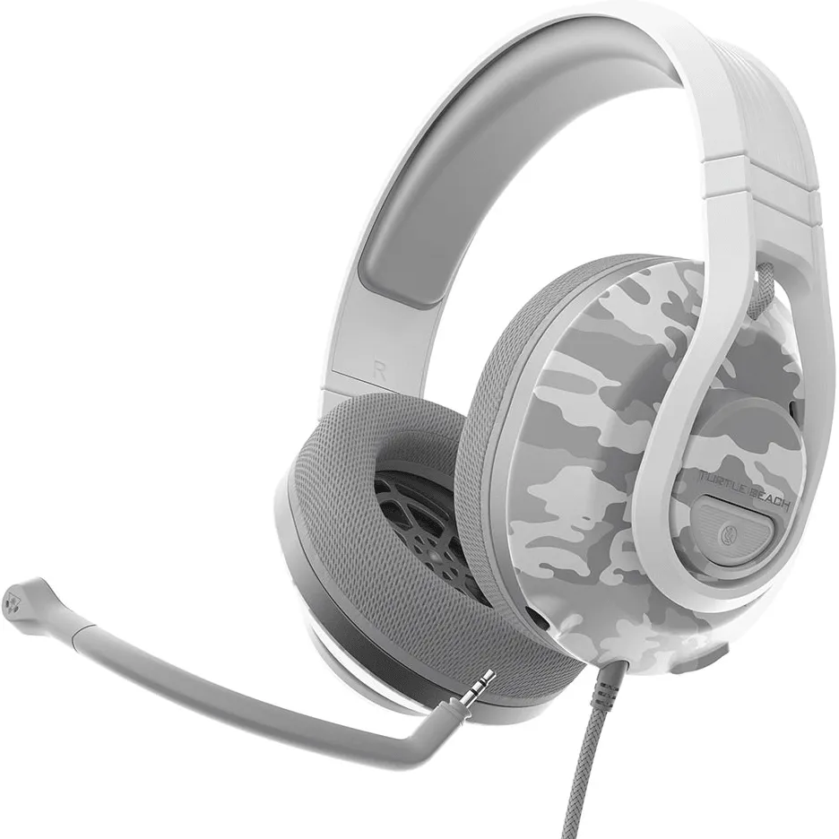 Turtle Beach Recon 500 Headset Headphones Microphone Gaming Camo Grey White