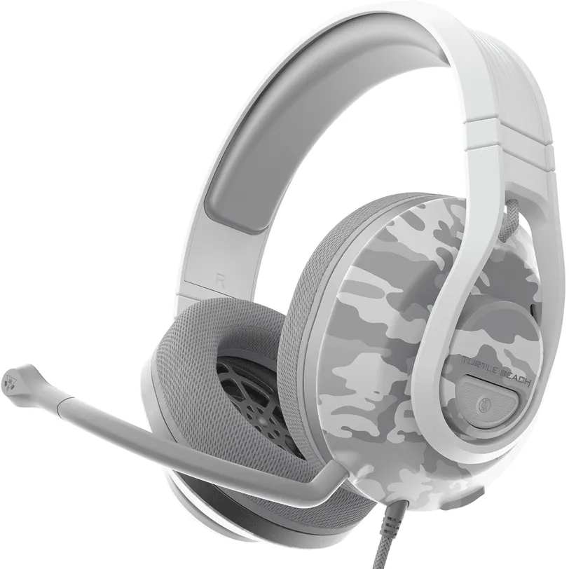 Turtle Beach Recon 500 Headset Headphones Microphone Gaming Camo Grey White