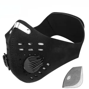 X-Tiger Cycling Mask With 1pc Filters Breathable MTB Bike Cycling Face Mask Activated Carbon Dustproof Sports Running Face Cover