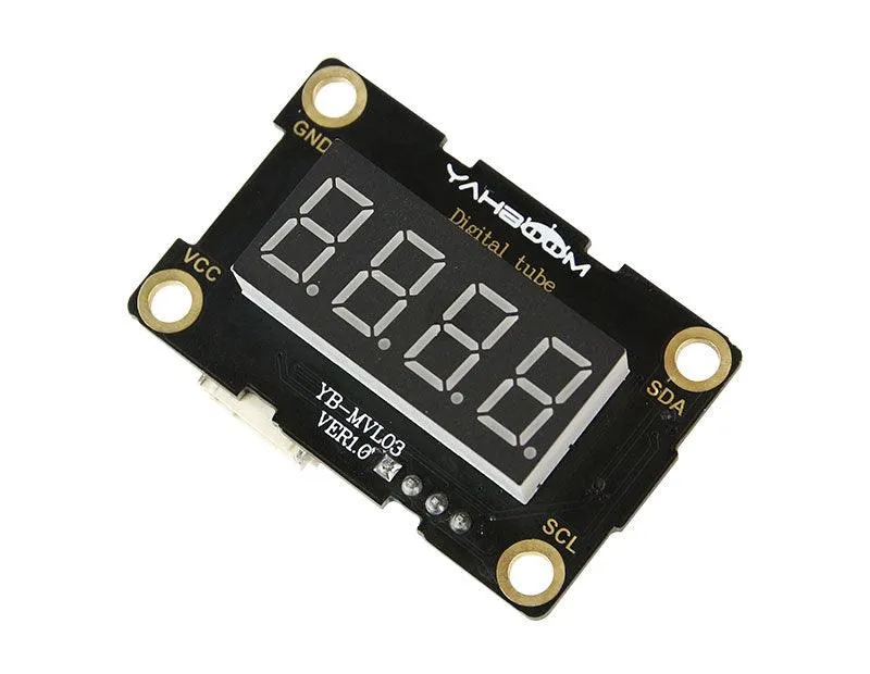 Yahboom Digital tube module compatible with alligator clip/DuPont line/PH2.0 cable