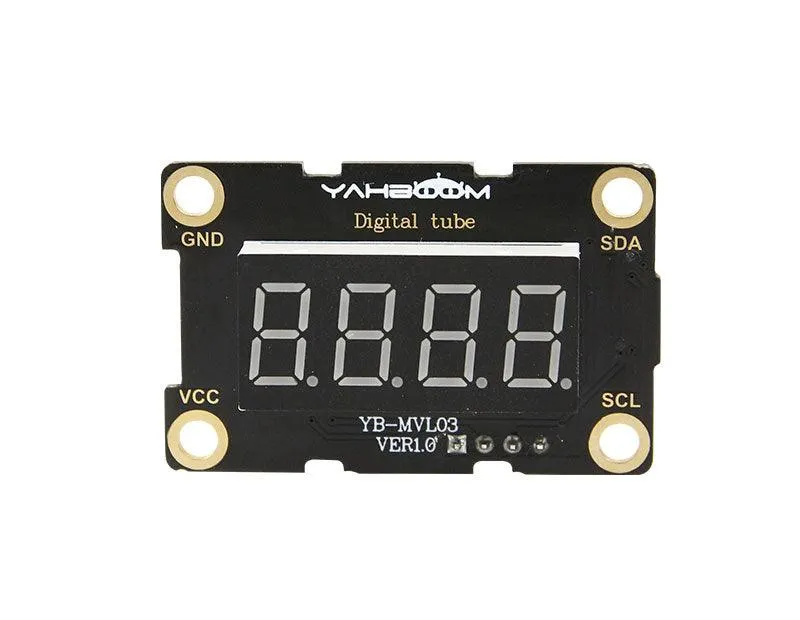 Yahboom Digital tube module compatible with alligator clip/DuPont line/PH2.0 cable